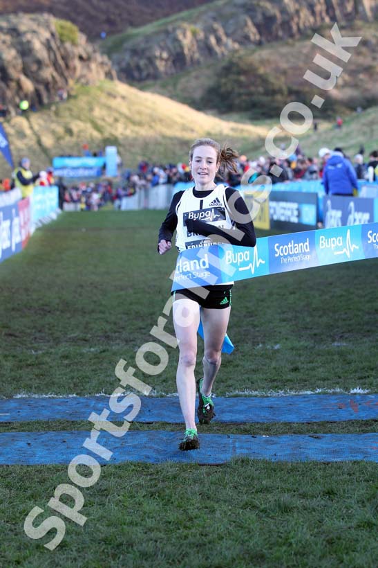 Senior Women,'s winner Fionnuala Britton,  BUPA Great Edinburgh Cross Country.